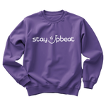 Stay Upbeat Crewneck - White Logo