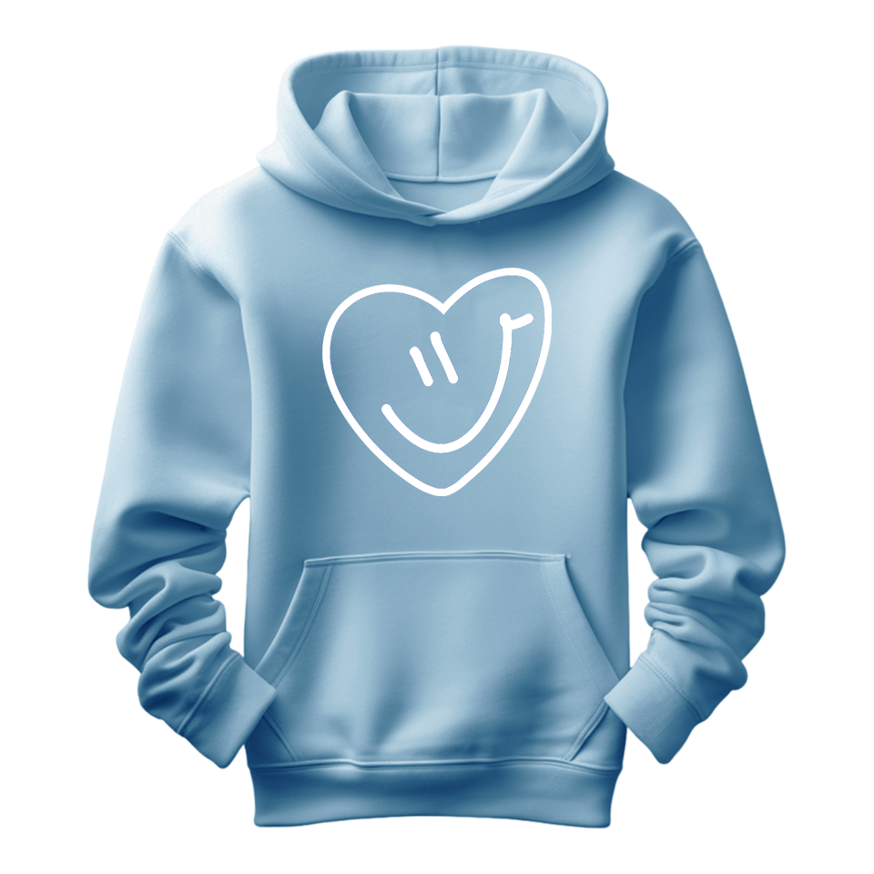 Smiley Hoodie - White Logo – Team Balmert
