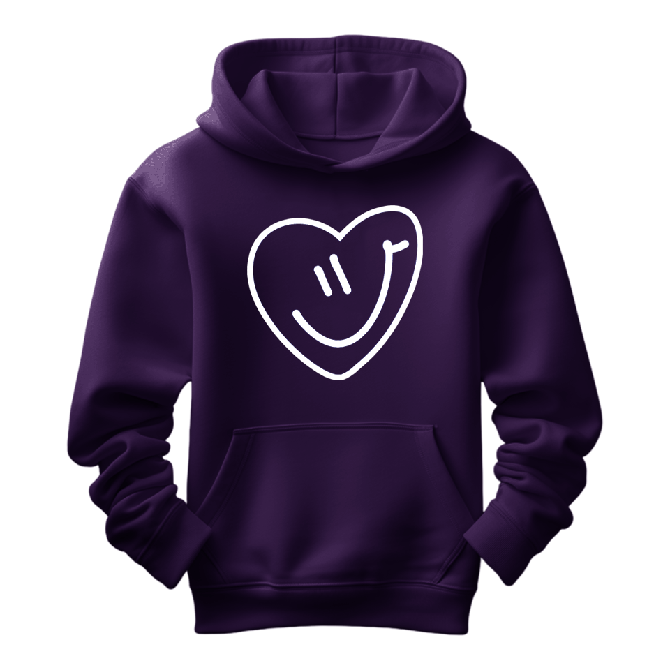 Smiley Hoodie - White Logo – Team Balmert