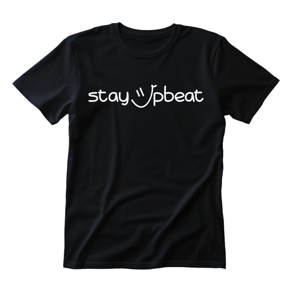 Stay Upbeat T-Shirt - White Logo – Team Balmert