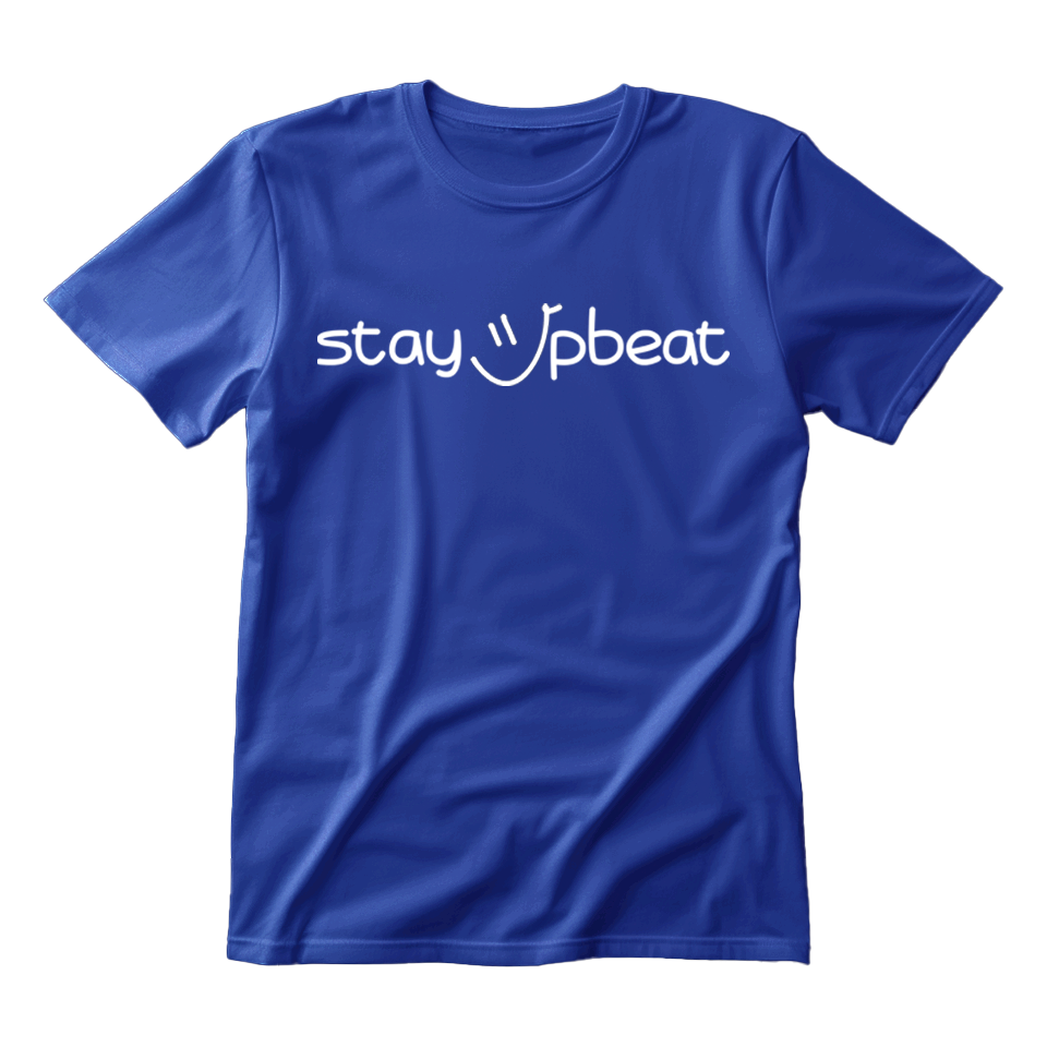 Stay Upbeat T-Shirt - White Logo – Team Balmert