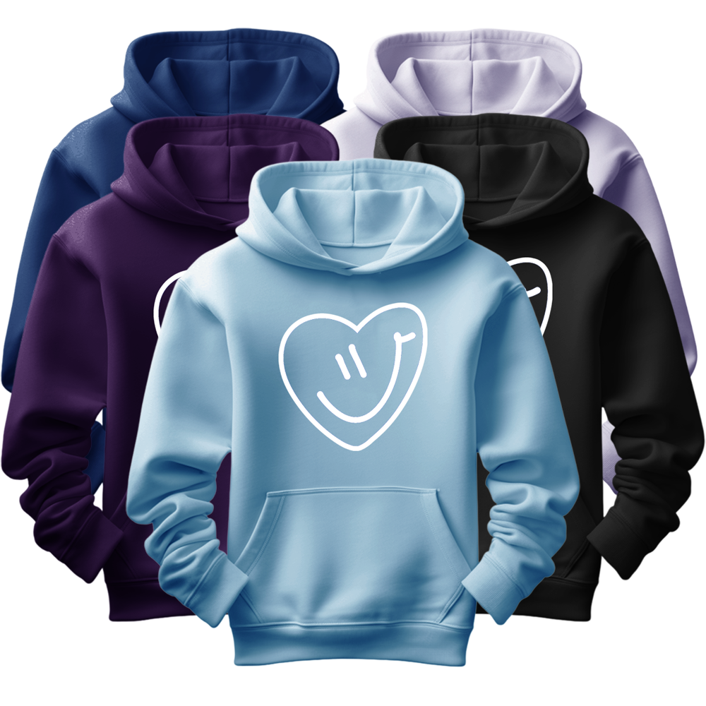 Smiley Hoodie - White Logo – Team Balmert
