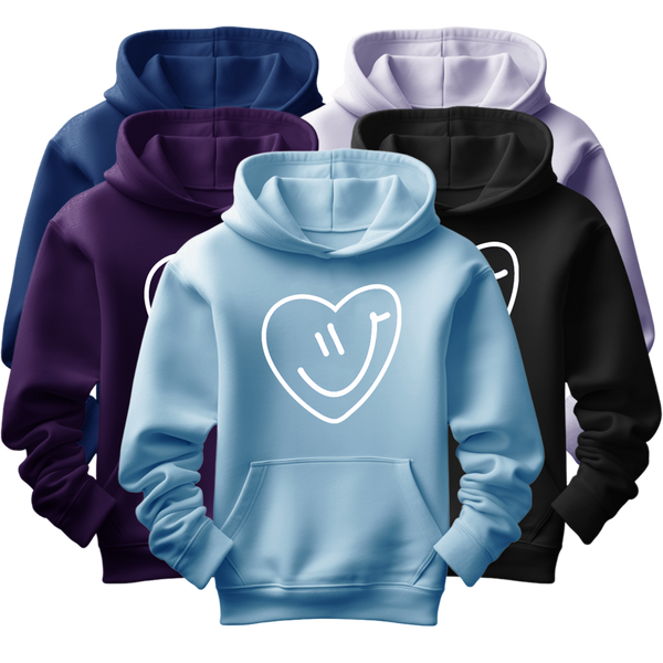 Smiley Hoodie - White Logo – Team Balmert